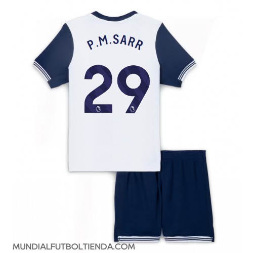 Camiseta Tottenham Hotspur Pape Matar Sarr #29 Primera Equipación Replica 2024-25 para niños mangas cortas (+ Pantalones cortos)